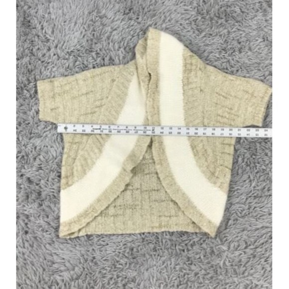 Anthropologie‎ Sleeping On Snow Cardigan Shrug Small Metallic Angora Wool Blend - Picture 6 of 8